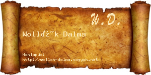 Wollák Dalma névjegykártya