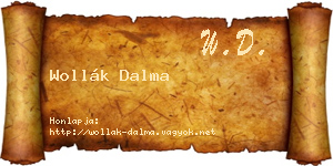 Wollák Dalma névjegykártya
